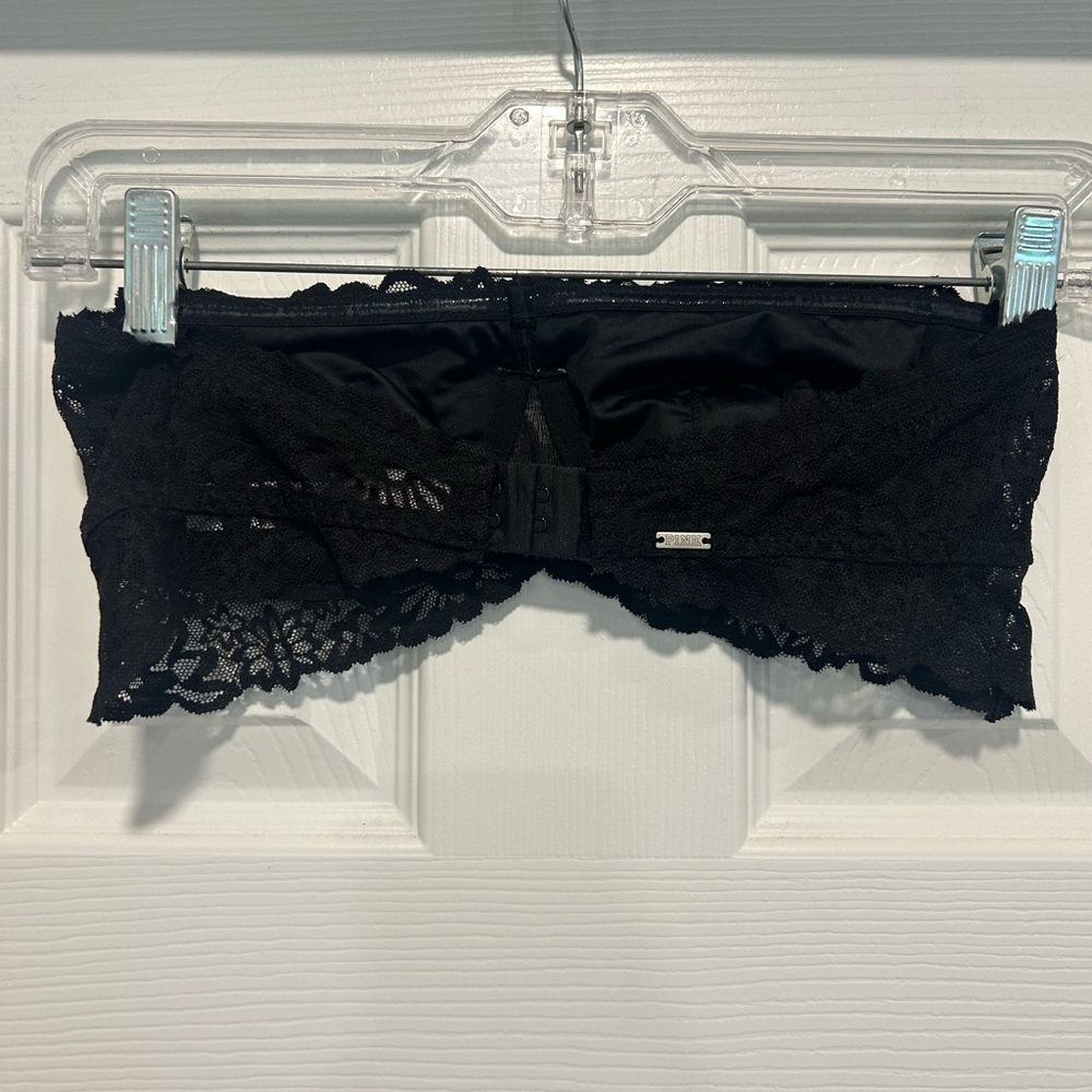 PINK Victoria's Secret Black Lace Bandeau‎ - Picture 2 of 4